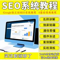 SEO独立站系统教程实战推广SEO网站优化教程入门到精通全套课程